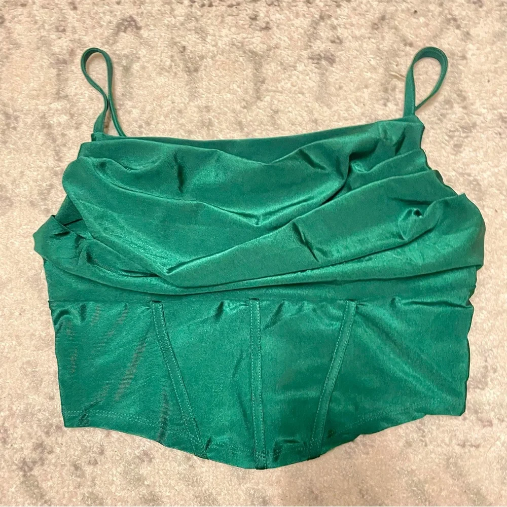 Blā-she Green Corset Top - Picture 1 of 3